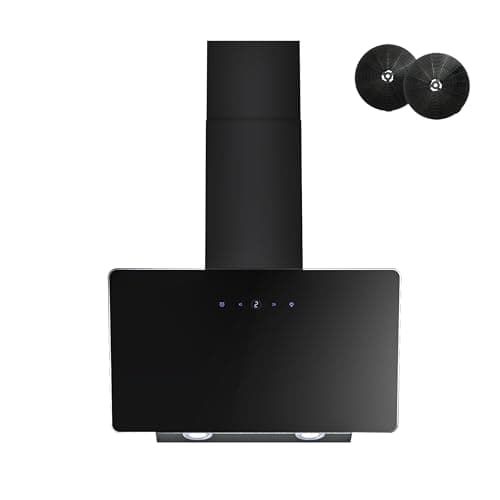 Image of FIREGAS 60cm Angled Chimney Cooker Hood with LED Lights, Brushless Motor, Low Noise,Touch Control,Efficiency A++