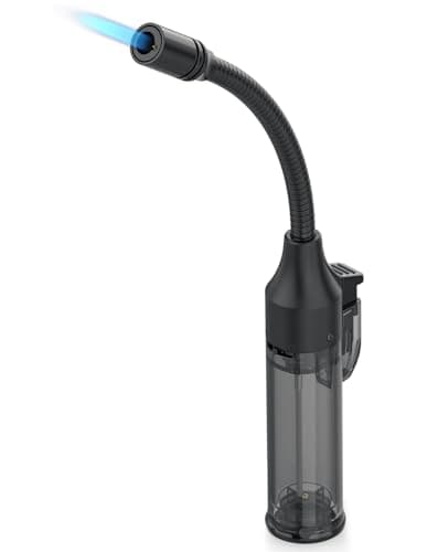 Image of Maxfire Long Flexible Jet Flame Torch Lighter - Refillable Windproof for BBQ, Kitchen, Gas Hob
