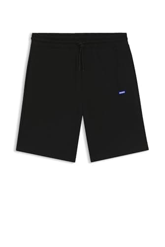 Image of Hugo Men's Flat Trousers, Black, 36 W/34 L