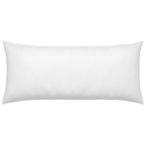 Image of Riva Home Polyester Cushion Pad, White, 35 x 75cm