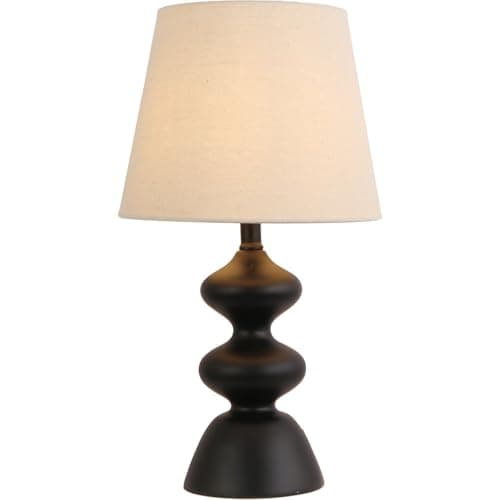 Image of wilko Zahra Table Lamp, Black, 49 x 28 x 28cm, Fabric, Metal, Polymer, 10W Max, Edison Screw/ES, Bulb Not Included, Cable Length 1.8m, Modern Design