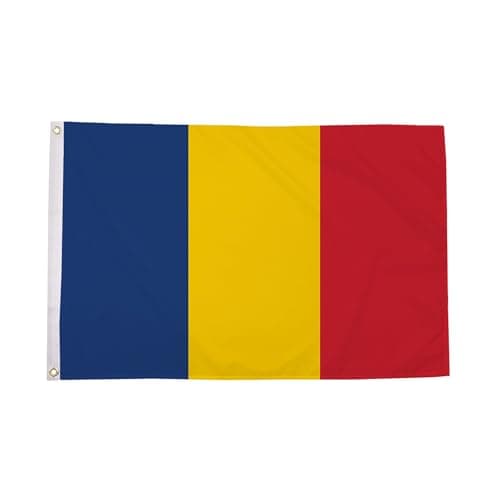 Image of Flagtex Romania Flag 5ft x 3ft (150cm x 90cm) - Romanian National Flag for Garden Display, Weather Resistant Polyester Outdoor Flag, European Country Banner