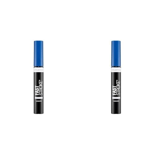 Image of Collection Cosmetics Fast Stroke Defining Lash Mascara, Volumising and Curling, 9ml, Blue (Pack of 2)