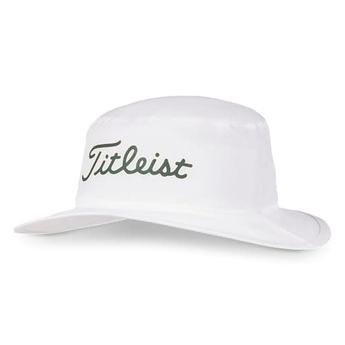 Image of Titleist Breezer Golf Bucket Hat, White/Eucalyptus, Adjustable