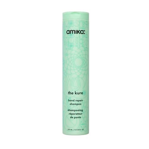 Image of amika the kure strength repair sulfate free shampoo - colour safe bond repair shampoo for dry damaged hair care - strengthens + reduces breakage - enriched with sea buckthorn + plant butters (275 ml)
