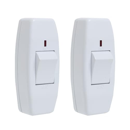 Image of Light Switch, 2pcs White In Line Switch for Lamps Inline Light Switch Lamp Switch 250v 6A Inline Dimmer Switch for Lamp Inline Light Switch Bipolar Switch Inline Light