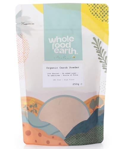 Image of Wholefood Earth - Organic Carob Powder 250g - Grade A - Vegan - No Added Sugar - GMO Free
