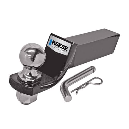 Image of Trailer Hitch Ball Mount Starter Kit, Fits 2 Inch Square Receiver, 2 Inch Drop, 6,000 lbs. Capacity, Includes 2 Inch Trailer Ball and Pin & Clip, Black