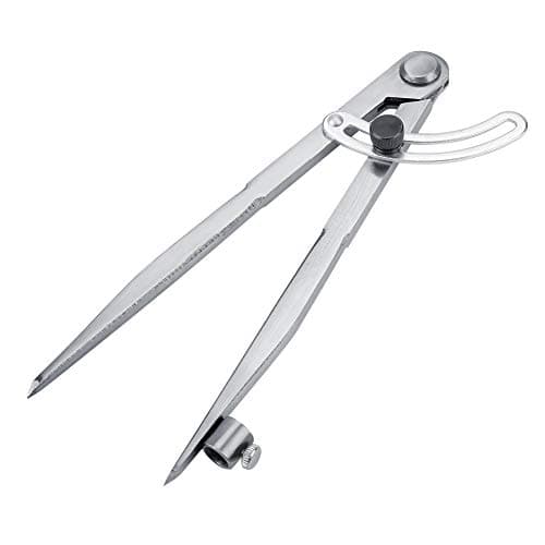 Image of 200mm Wing Leather Divider Rotating Tool Spacing Compasses Metal Edge Area Tool