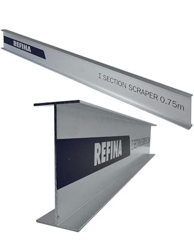Image of REFINA 2'6" (0.75m) I-Section Scraper Tool for Levelling, Flattening, Scraping & Render Finishes - 75 x 30mm Profile w/Straight Edge & Non-Marking Finish - Lightweight & Durable Aluminium I-Bar