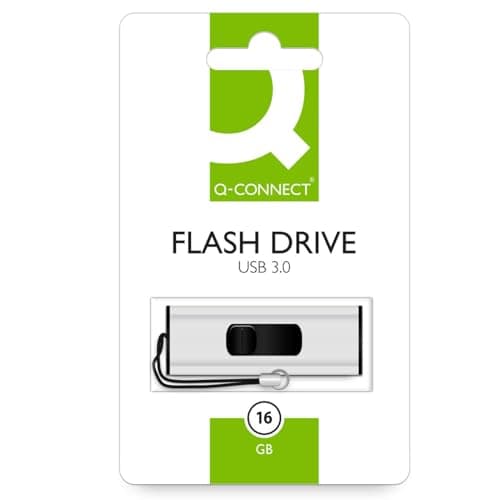 Image of Memory Stick Q-CONNECT USB 3 0 16GB / Computer Accessories/Type-Capacity 16 GB/Kind-USB 3.0 / Material-Plastic/Colour-Silver/black/Size-16GB