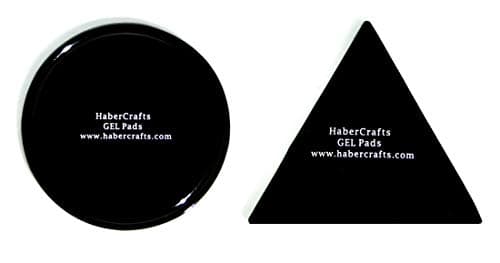 Image of Habercrafts Fixate Sticky Gel Pads Premium Quality Durable Anti Slip Washable Gel Pad Stickers Phone GPS (2 Circle & 1 Triangles)
