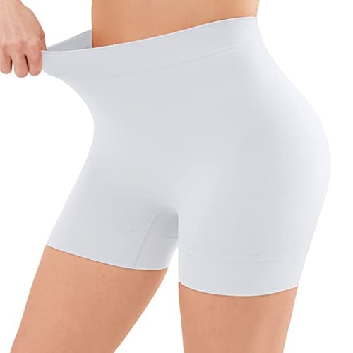 Image of YADIFEN Womens Anti Chafing Shorts Seamless Boxers Underwear Soft Safety Shorts for Under Skirt White XL