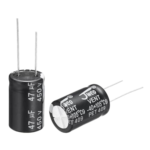 Image of sourcing map 47uF 450V 16x25mm Electrolytic Capacitor, Radial Leads Aluminum Capacitors for TV, LCD Monitor, VCD, 10Pcs