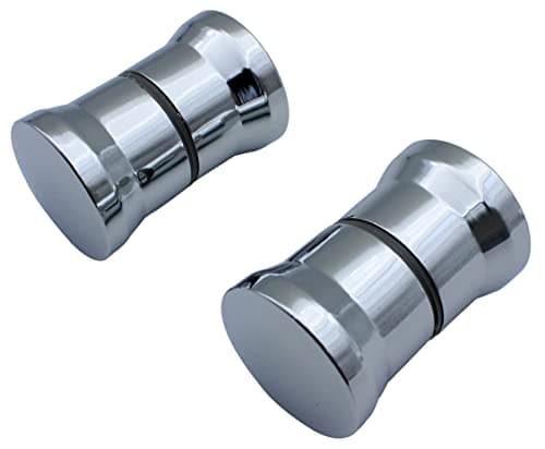 Image of KEABATH® Shower Door knob Handle, 2 Pairs Round Chrome Glass Door Handle Pull Handle knob, Parts Replacement for Shower Enclosure, Shower Bath Screen