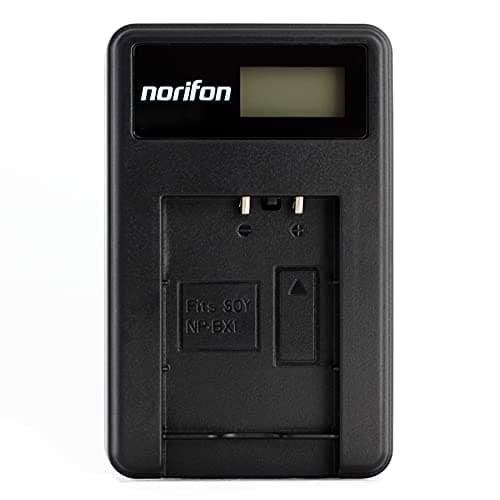 Image of Norifon NP-BX1 LCD USB Charger for Sony Cyber-shot DSC-RX100, DSC-RX100 II, DSC-RX100 III, DSC-HX90V, DSC-WX350, DSC-WX500, HDR-AS15 Camera and More