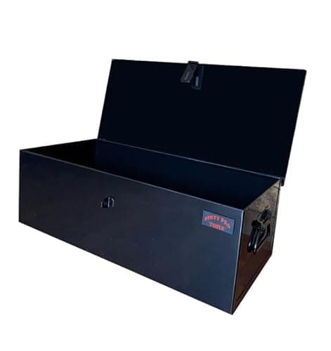 Image of Job Site Tool Box Steel Metal Van Tool Chest Truck Garage Vault Site Security Chest Outdoor