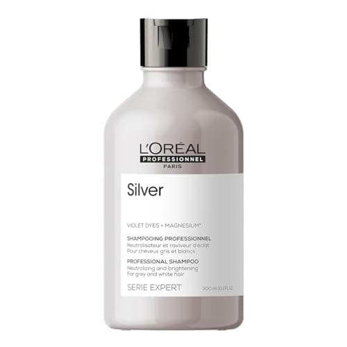 Image of L’Oréal Professionnel Shampoo, For Grey, White or Light Blonde Hair, Serie Expert Silver, 300 ml