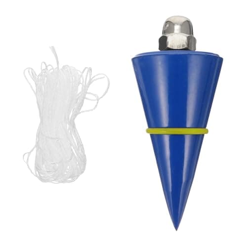 Image of SHINEOFI Vertical Hammer and Plumb Bob Wire Set, 300G Weight with 12M Line for Construction and Surveying Use on Surfaces Random Color