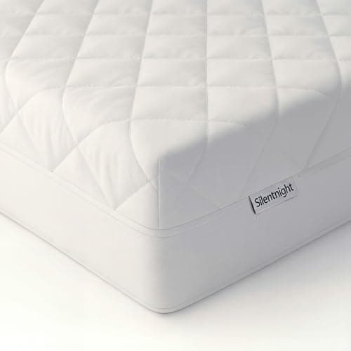 Image of Silentnight Fibre Cot Bed Mattress - Safety & Supportive Comfort Baby Nursery - Breathable Fibres Prevents Overheating & Reduce Sleep Disturbance - Hypoallergenic & Machine Washable Cover, 70x140x10cm