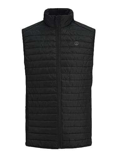 Image of JACK & JONES Men's Jjemulti Bodywarmer Collar Ps Steppweste, Black, 4XL