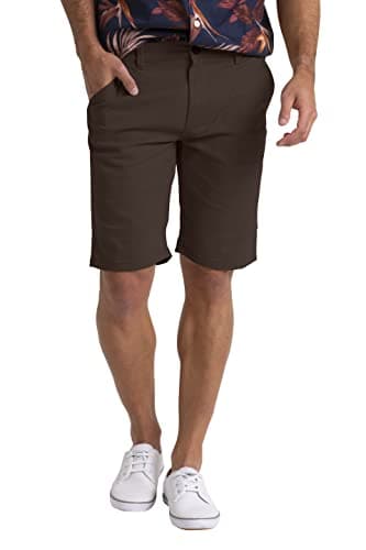 Image of westAce Mens Summer Chino Shorts Slim-fit 9" Classic Cotton Casual Golf Beach Holiday Joggers Essential Half Pant All Waist Size 30W-40W (Brown, 34W)