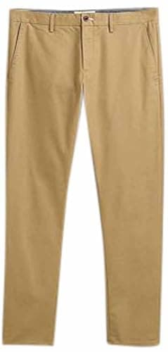 Image of GANT Men's Slim TECH PREP Chinos Classic Trousers, Dark Khaki, Standard, Dark Khaki, 34 W/34 L