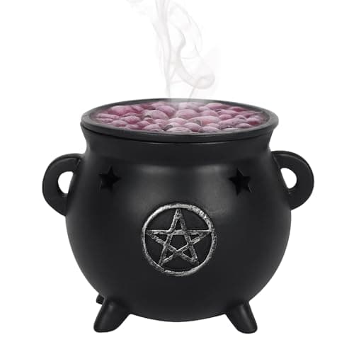 Image of Spirit of Equinox Pentagram Cauldron Incense Holder, Black