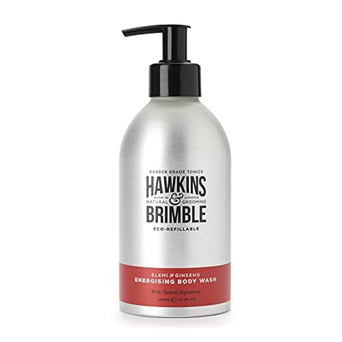 Image of Hawkins & Brimble Bodywash Eco-Refillable Bottle - 300ml For Men Hydrating Naturally Fragranced Body Cleaner | Reusable Bottle for Life Eco Friendly (Body Wash Eco Refill)