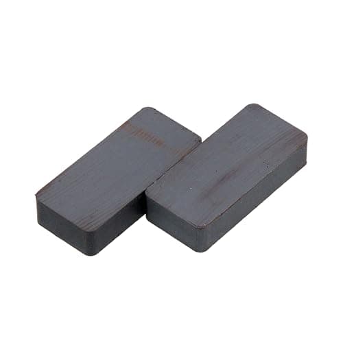 Image of Neilsen CT4682 2pc Ceramic Block Magnets – 22 x 47mm, 10mm Deep – Strong Rectangular Ferrite Magnets for DIY, Crafts, Science Projects, Workshop, and Industrial Use