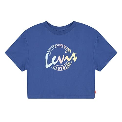 Image of Levi'S Kids Lvg Ss Meet And Greet Script T Girl'S 14 Years True Navy