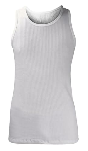 Image of HEAT HOLDERS - Mens Winter Warm Cotton Thermal Underwear Sleeveless Vest (X-Large (44-46" Chest), White)