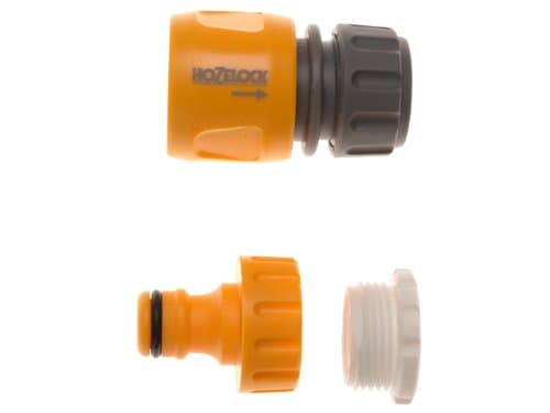 Image of Hozelock Threaded Tap and Hose End Connector (Twin Pack)