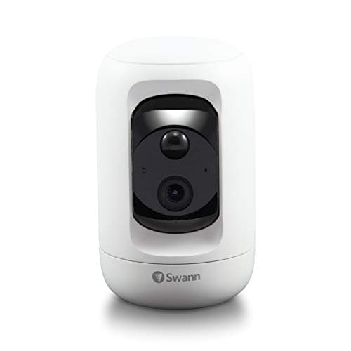 Image of Swann Pan & Tilt Indoor 1080p Full HD Wi-Fi Home Security Camera With 2-Way Talk, Remote Camera Movement, Siren, Heat & Motion Triggered Mobile Alerts, Night Vision, Free Cloud & Local Recording