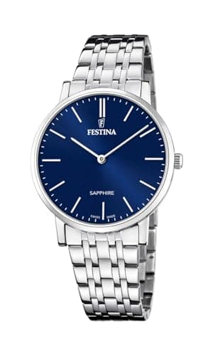 Image of Festina Swiss Made Mens Steel Watch with Steel Bracelet F20045/3