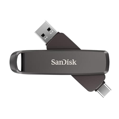 Image of SanDisk Extreme PRO Dual Drive 512GB (USB Type-A & Type-C Connectors, High Performance Flash Drive, Read speeds up to 1000 MB/s, Data Encryption, Automatic Backup, File Management, Metal Design) Black