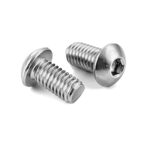 Image of 10x M10 x 20mm Hex Socket Button Head Bolts Dome Button Screws Allen Key Bolts A2 Stainless Steel Socket Screws Corrosion Resistant Ideal for DIY and Industrial Applications