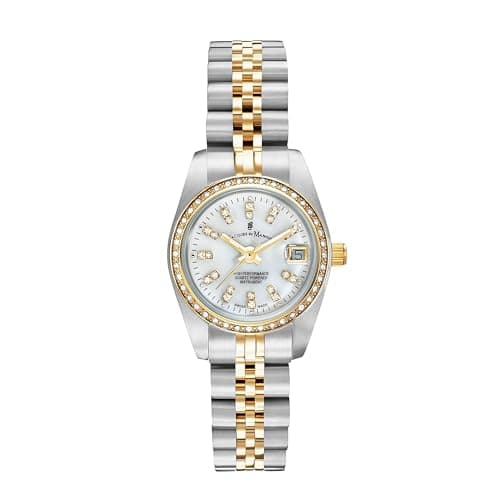 Image of Jacques Du Manoir Ladies Swiss Mde Inspiration Silver & Gold Plated Stainless Steel Bracelet Watch
