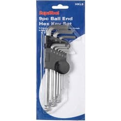 Image of 9 Pieces Hex Set SupaTool Metric Ball End Allen Key Set Contains 9 Keys
