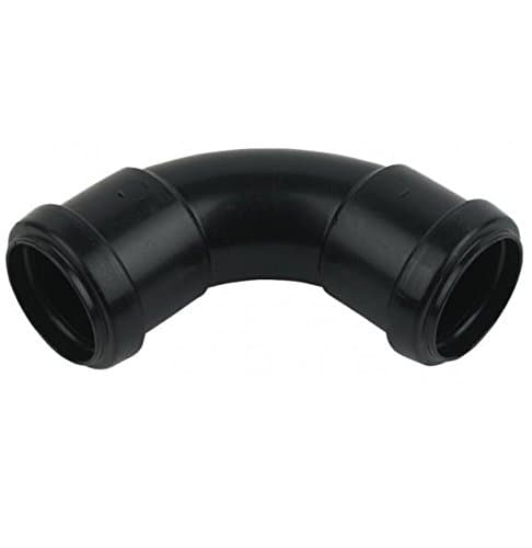 Image of FloPlast Push-Fit Waste 92.5° Bend 32mm Black | Home Standard