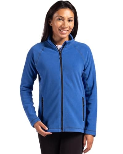 Image of Clique Women's Powder Eco Fleece Full Zip Jacket, Royal Blue, M