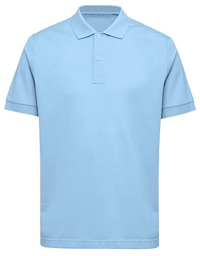 Image of L S U New Unisex Children Boys Girls Adults Polo Shirts for School/PE Sports Summer Uniform (as8, Age, 15_Years, 16_Years, Regular, Sky Blue)
