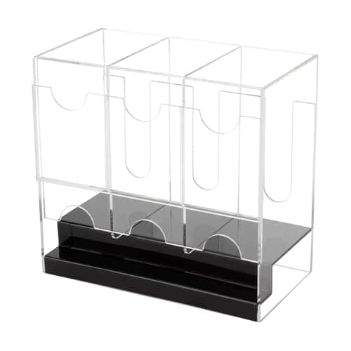 Image of Whoasyst Clear ABS Card Holder Box with Push Mechanism ABS Card Planner
