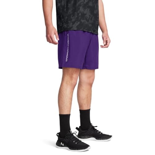 Image of Under Armour Mens Woven Graphic Shorts Purple L