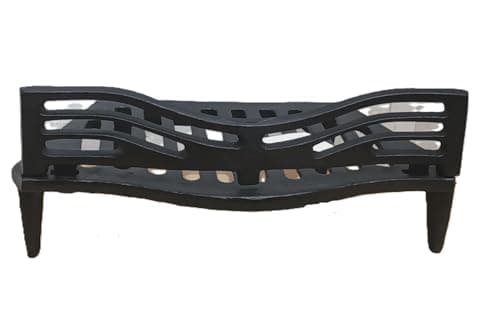 Image of Vintage Decor® Joyce Victorian Premium Grade Cast Iron Fire Grate Removable Coal Saver Guard Heavy Duty 5kg > 16 Inch Fireplace opening 4 Legs Matt Black Heat Resistant Finish Ready to use Open Fire