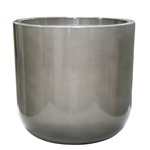 Image of Gardening Naturally Grey/Stone Glazed Effect Plant Pot Indoor and Outdoor Large Plant Pot with Ceramic Look Lightweight Polyresin Frost Resistant UV Stabilised D:36cm x H:35 cm, Medium