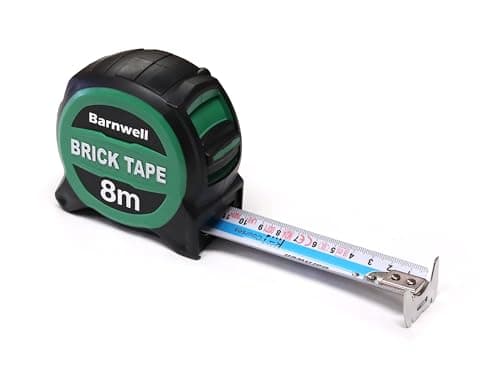 Image of Barnwell 8m Brick Block Courses Counting Metric Only Tape Measure Builders Gauge