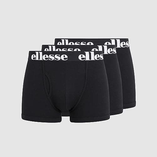 Image of Ellesse Mens Hali 3pk Boxers Underpants, Black, XXL EU