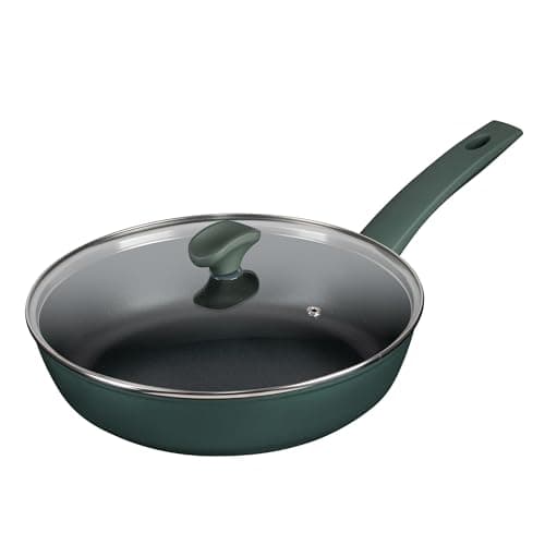 Image of Prestige Earth Friendly 28cm Non-Stick Induction Chef Pan & Lid – Plant-Based Coating, Toxic Free, Made in Italy, Green