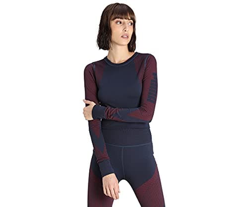 Image of PUMA Women's Train Seamless Fitted Long Sleeve T-Shirt, Spellbound/Sunblaze, L